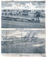 Creston, Depot, Round House, Machine Shops, Union County 1876